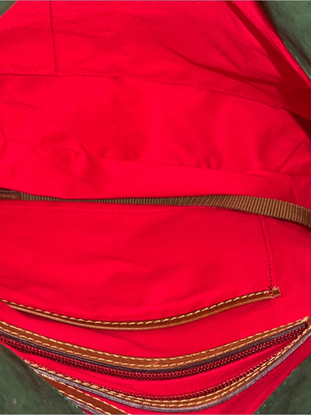 Dooney & Bourke Florentine Leather The Smith Satchel Bag , Tassels, Red Lining - Picture 12 of 15